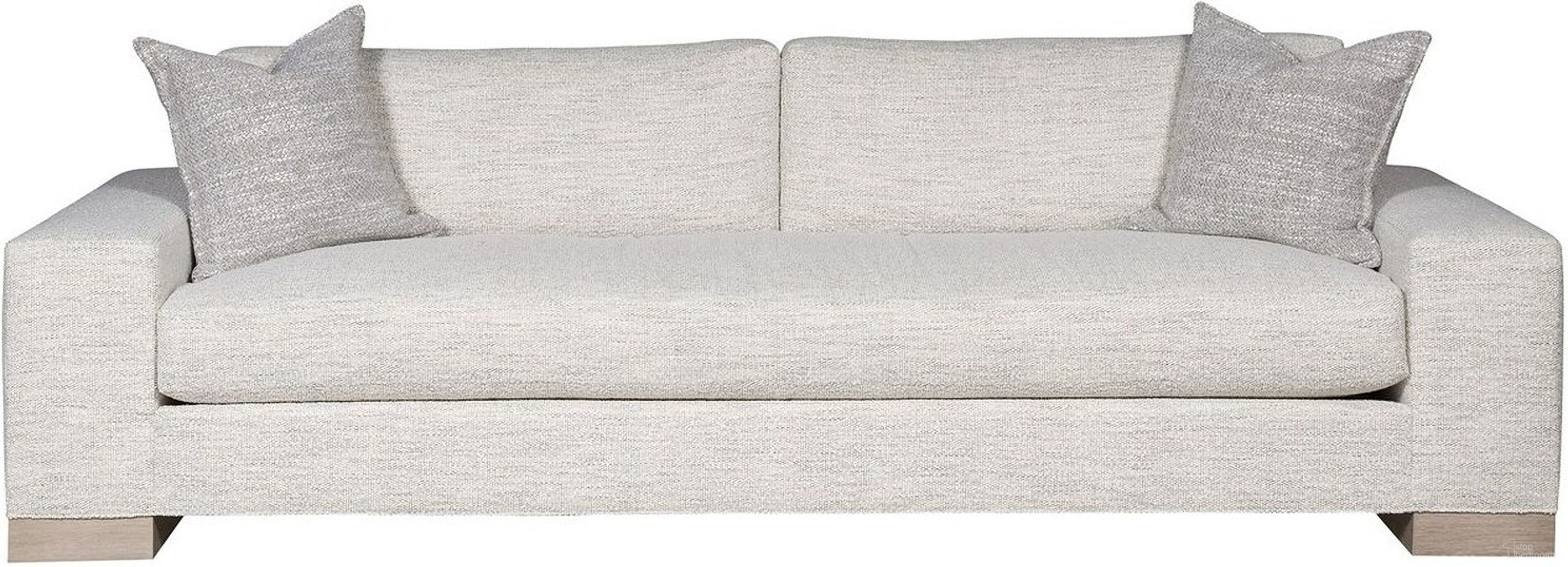 The appearance of Thom Filicia Home Burke Sofa In Ivory and Tan designed by Vanguard Furniture in the transitional interior design. This ivory and tan piece of furniture was selected by 1StopBedrooms from Thom Filicia Home Collection to add a touch of cosiness and style into your home. Sku: 9088-1S_155085_PebblePath. Material: Oak.