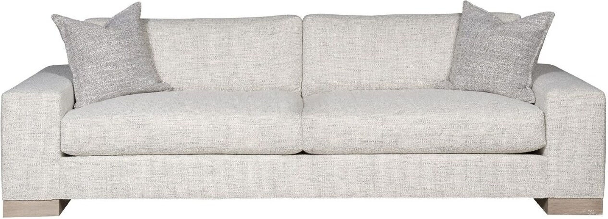 The appearance of Thom Filicia Home Burke Sofa In Ivory and Tan designed by Vanguard Furniture in the transitional interior design. This ivory and tan piece of furniture was selected by 1StopBedrooms from Thom Filicia Home Collection to add a touch of cosiness and style into your home. Sku: 9088-2S_155085_PebblePath. Material: Oak.
