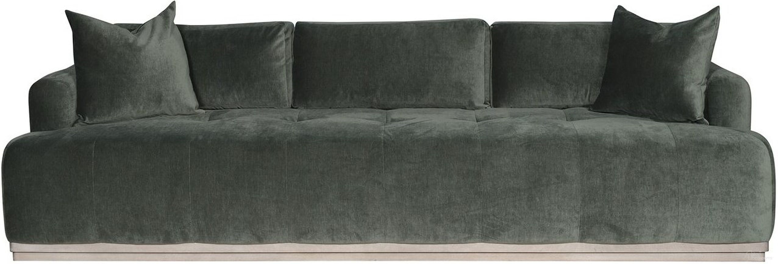 The appearance of Thom Filicia Home Denison Sofa In Green and Tan designed by Vanguard Furniture in the transitional interior design. This green and tan piece of furniture was selected by 1StopBedrooms from Thom Filicia Home Collection to add a touch of cosiness and style into your home. Sku: 9093-S_450793_PebblePath. Material: Oak.