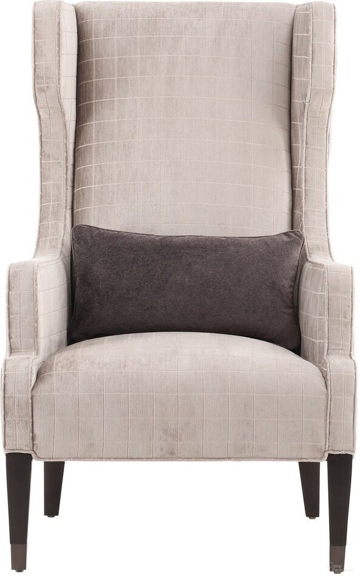The appearance of Thom Filicia Home James Street Wing Chair In Black and Tan designed by Vanguard Furniture in the transitional interior design. This black and tan piece of furniture was selected by 1StopBedrooms from Thom Filicia Home Collection to add a touch of cosiness and style into your home. Sku: 9007-CH_156415_FilmNoir. Material: Maple.
