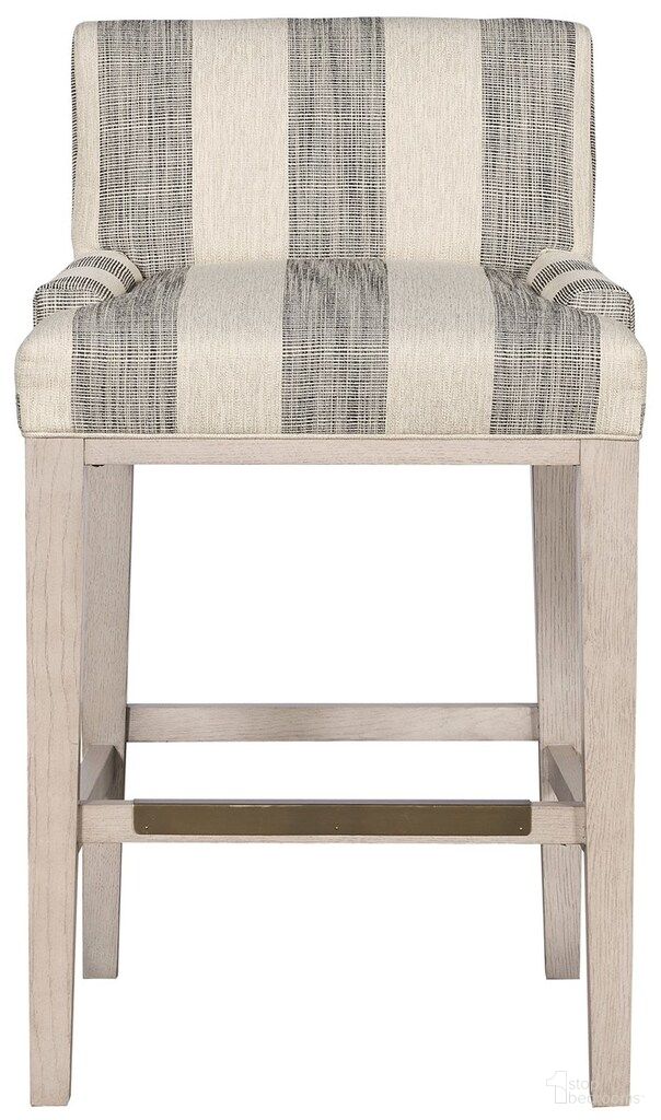 The appearance of Thom Filicia Home Spencer Barstool In Black and Tan designed by Vanguard Furniture in the transitional interior design. This black and tan piece of furniture  was selected by 1StopBedrooms from Thom Filicia Home Collection to add a touch of cosiness and style into your home. Sku: 9089-BS_155689_PebblePath. Material: Oak.