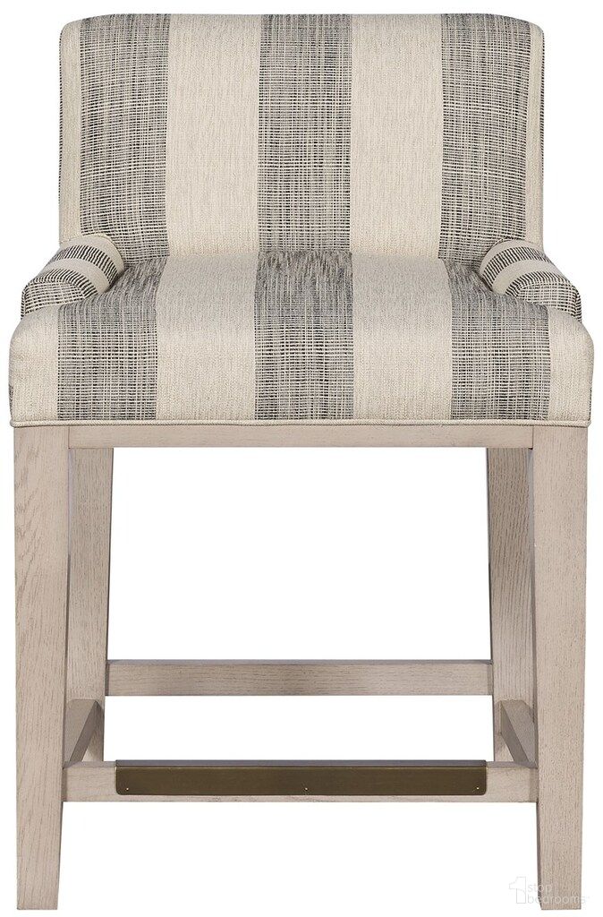 The appearance of Thom Filicia Home Spencer Counter Stool In Black and Tan designed by Vanguard Furniture in the transitional interior design. This black and tan piece of furniture  was selected by 1StopBedrooms from Thom Filicia Home Collection to add a touch of cosiness and style into your home. Sku: 9089-CS_155689_PebblePath. Material: Oak.