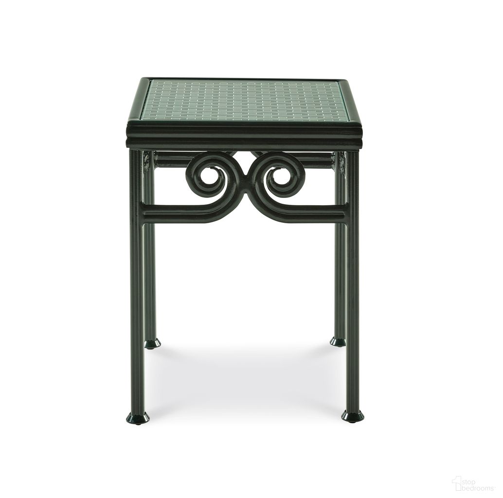The appearance of Thomas O'Brien Augustine Metal Side Table In Green designed by Century Furniture in the traditional interior design. This green piece of furniture  was selected by 1StopBedrooms from Thomas O'Brien Outdoor Collection to add a touch of cosiness and style into your home. Sku: AE-D41-79. Material: Aluminum.