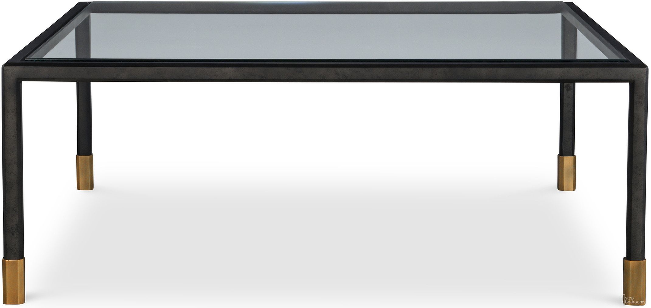 The appearance of Thomas O'Brien Jennings Glass Square Cocktail Table In Black designed by Century Furniture in the modern / contemporary interior design. This black piece of furniture  was selected by 1StopBedrooms from Thomas O'Brien Collection to add a touch of cosiness and style into your home. Sku: AEA-618-1. Material: Metal.