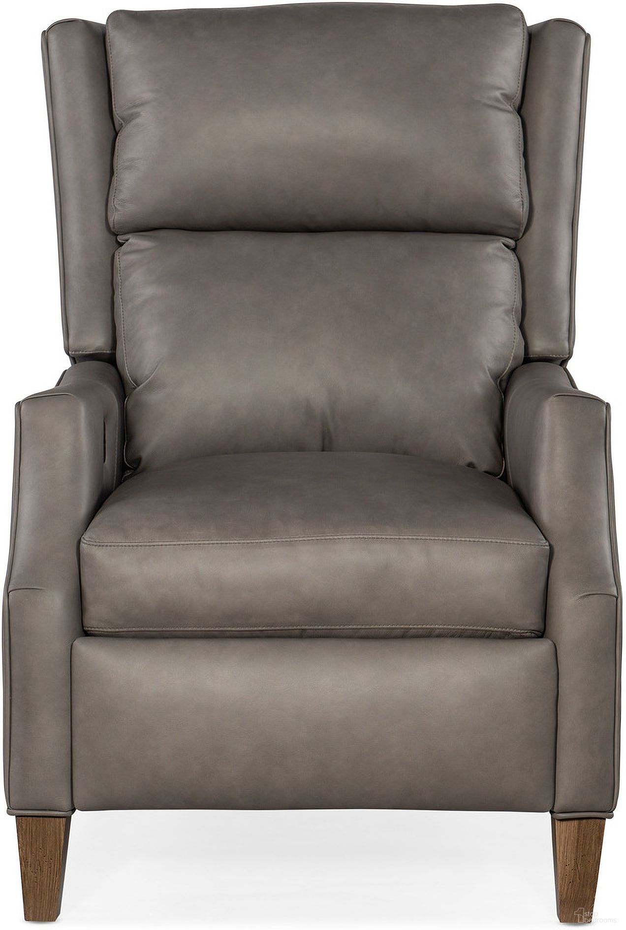 The appearance of Thomas Recliner In Cement designed by Bradington Young in the transitional interior design. This cement piece of furniture was selected by 1StopBedrooms from BYX Collection to add a touch of cosiness and style into your home. Sku: BYX-3156980013-91. Material: Leather.