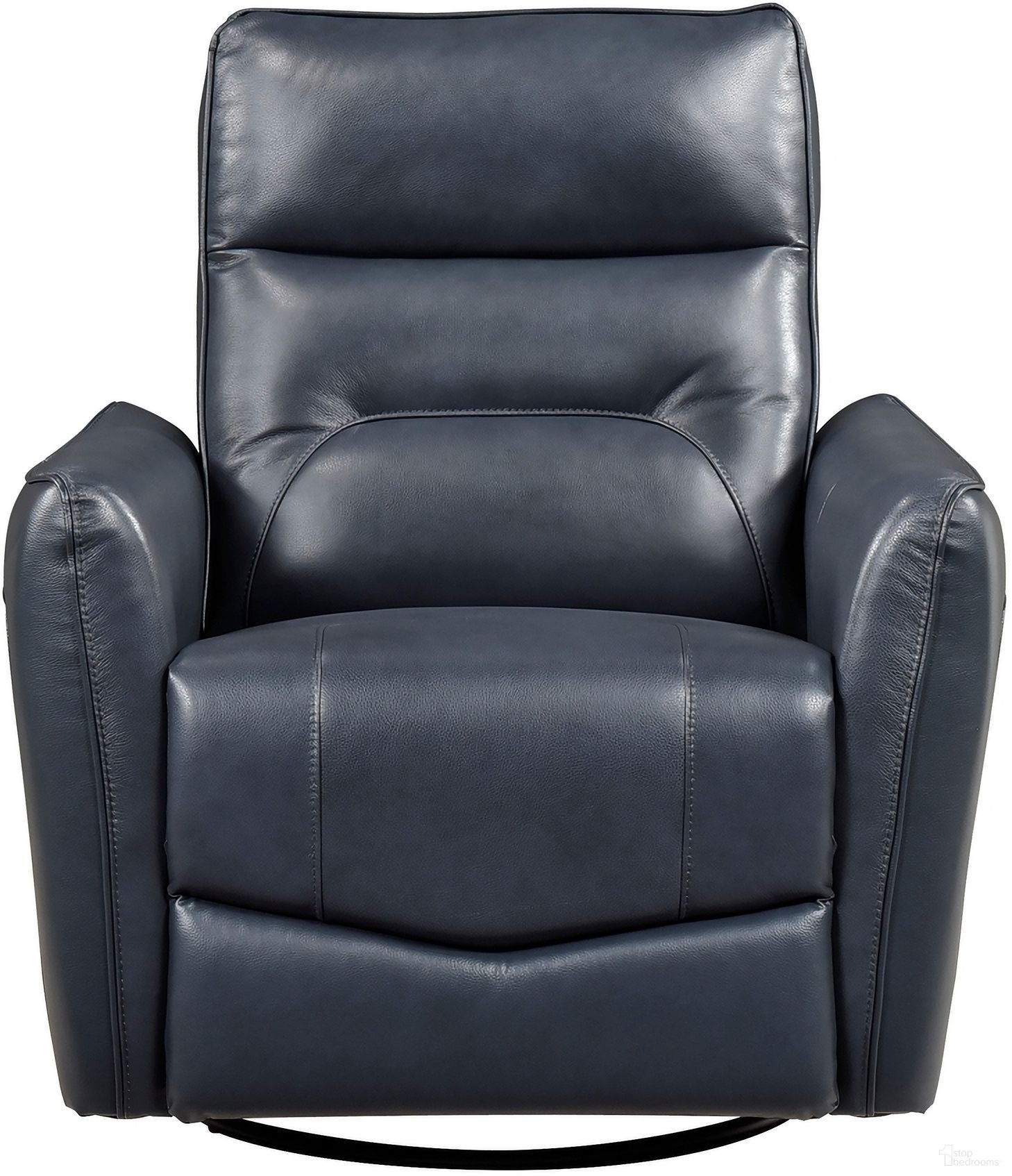 The appearance of Thomas Swivel Glider Reclining Chair In Blue designed by Homelegance in the modern / contemporary interior design. This blue piece of furniture  was selected by 1StopBedrooms from Thomas Collection to add a touch of cosiness and style into your home. Sku: 9713DBU-1SW. Material: Leather.