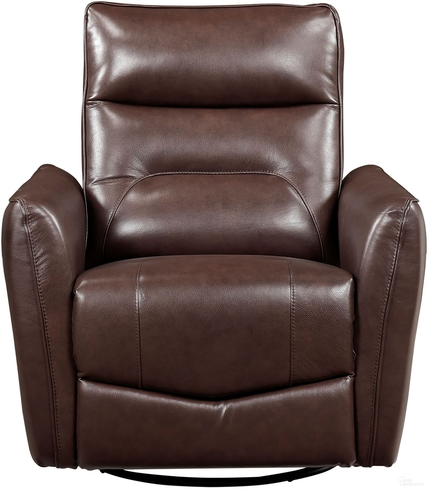 The appearance of Thomas Swivel Glider Reclining Chair In Brown designed by Homelegance in the modern / contemporary interior design. This brown piece of furniture was selected by 1StopBedrooms from Thomas Collection to add a touch of cosiness and style into your home. Sku: 9713BRW-1SW. Material: Leather.