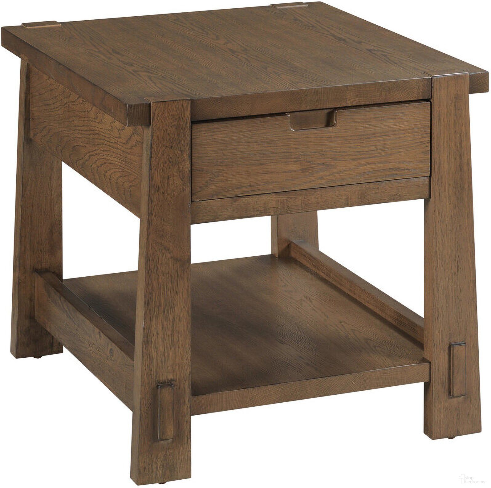 The appearance of Thornton Rectangular Drawer End Table In Autumn designed by Hammary in the transitional interior design. This autumn piece of furniture was selected by 1StopBedrooms from Thornton Collection to add a touch of cosiness and style into your home. Sku: 377-915. Material: Wood.