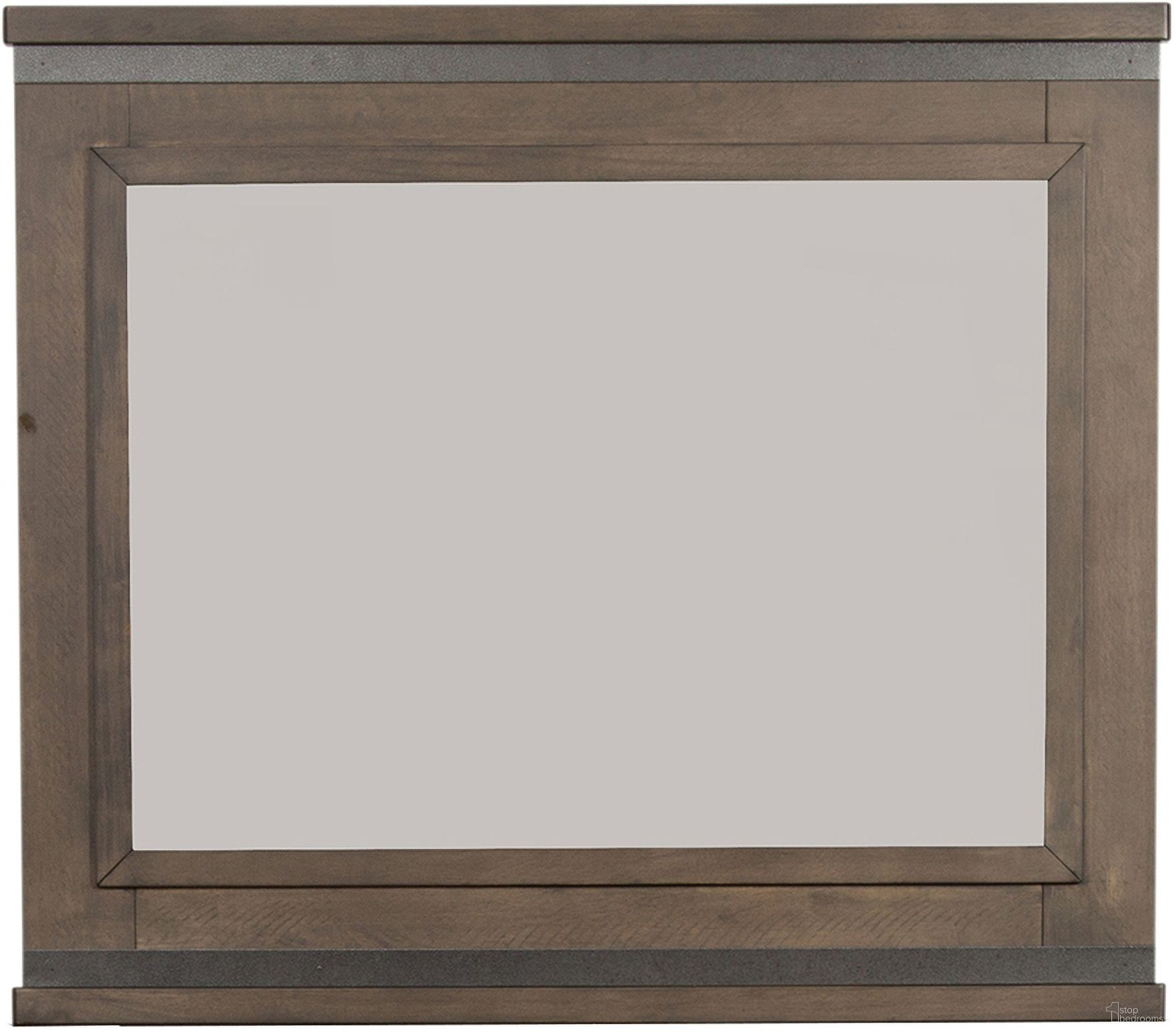 The appearance of Thornwood Hills Rock Beaten Gray Mirror designed by Liberty in the transitional interior design. This brown piece of furniture  was selected by 1StopBedrooms from Thornwood Hills Collection to add a touch of cosiness and style into your home. Sku: 759-BR51. Material: Glass.