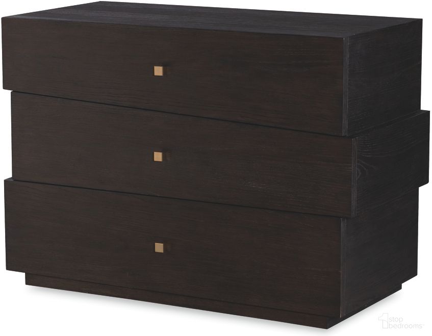 The appearance of Three Drawer Chest In Mocha designed by Century Furniture in the modern / contemporary interior design. This mocha piece of furniture was selected by 1StopBedrooms from Cadence Collection to add a touch of cosiness and style into your home. Sku: CA3-702. Material: Oak Veneer.