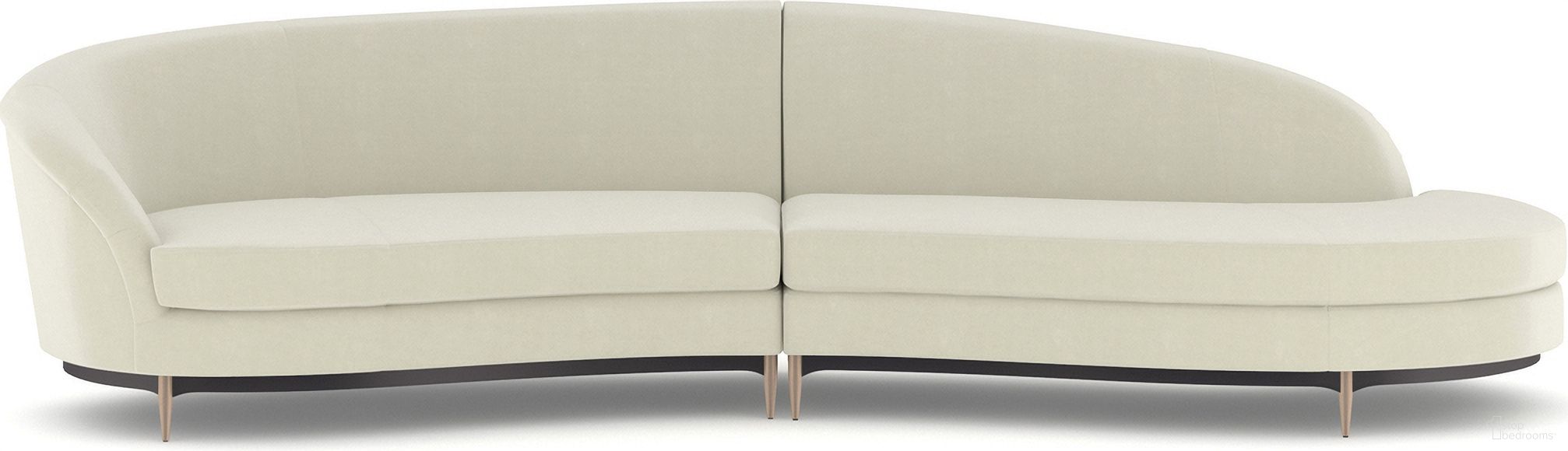 The appearance of Three'S Company 2 Piece Sectional In Cream designed by Caracole in the modern / contemporary interior design. This cream piece of furniture was selected by 1StopBedrooms from Three'S Company Collection to add a touch of cosiness and style into your home. Sku: UPH-424-LS1-D;UPH-424-RH1-D. Material: Metal.
