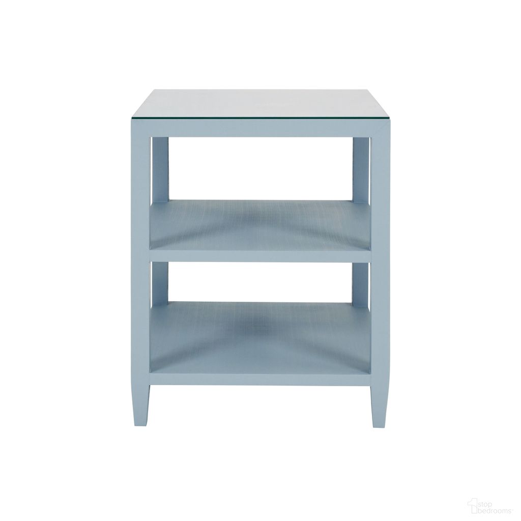 Three Tier Square Side Table In Blue