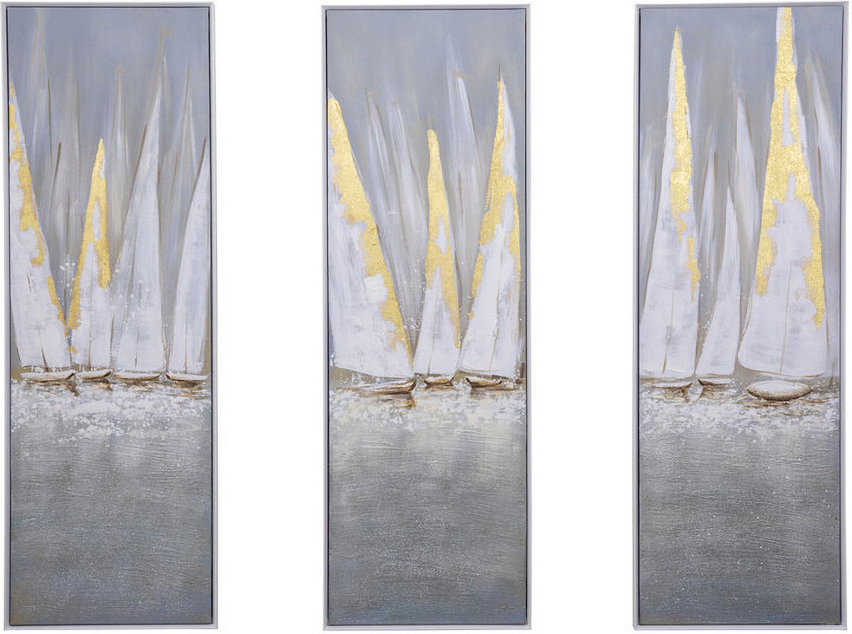 Thrice Sailed Wall Art In Grey