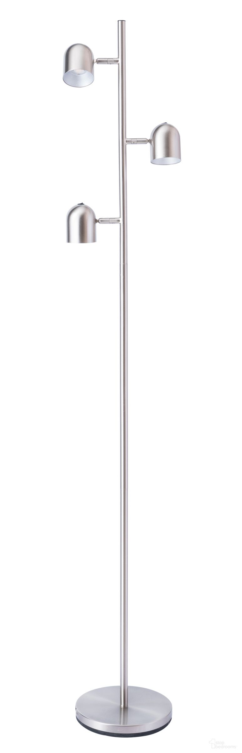 Tiara Floor Lamp In Brushed Nickel