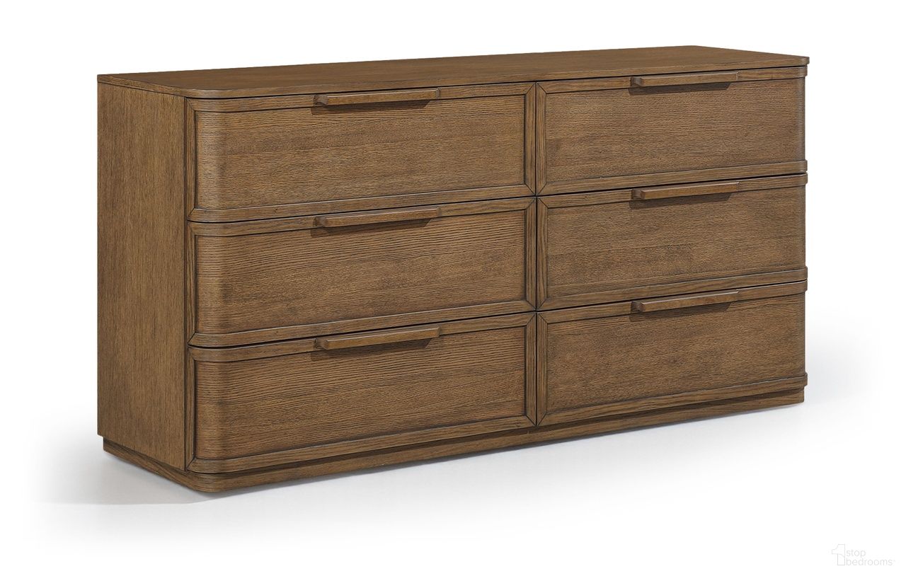 Tiberio Oak Veneer and Solid Wood Dresser In Brown