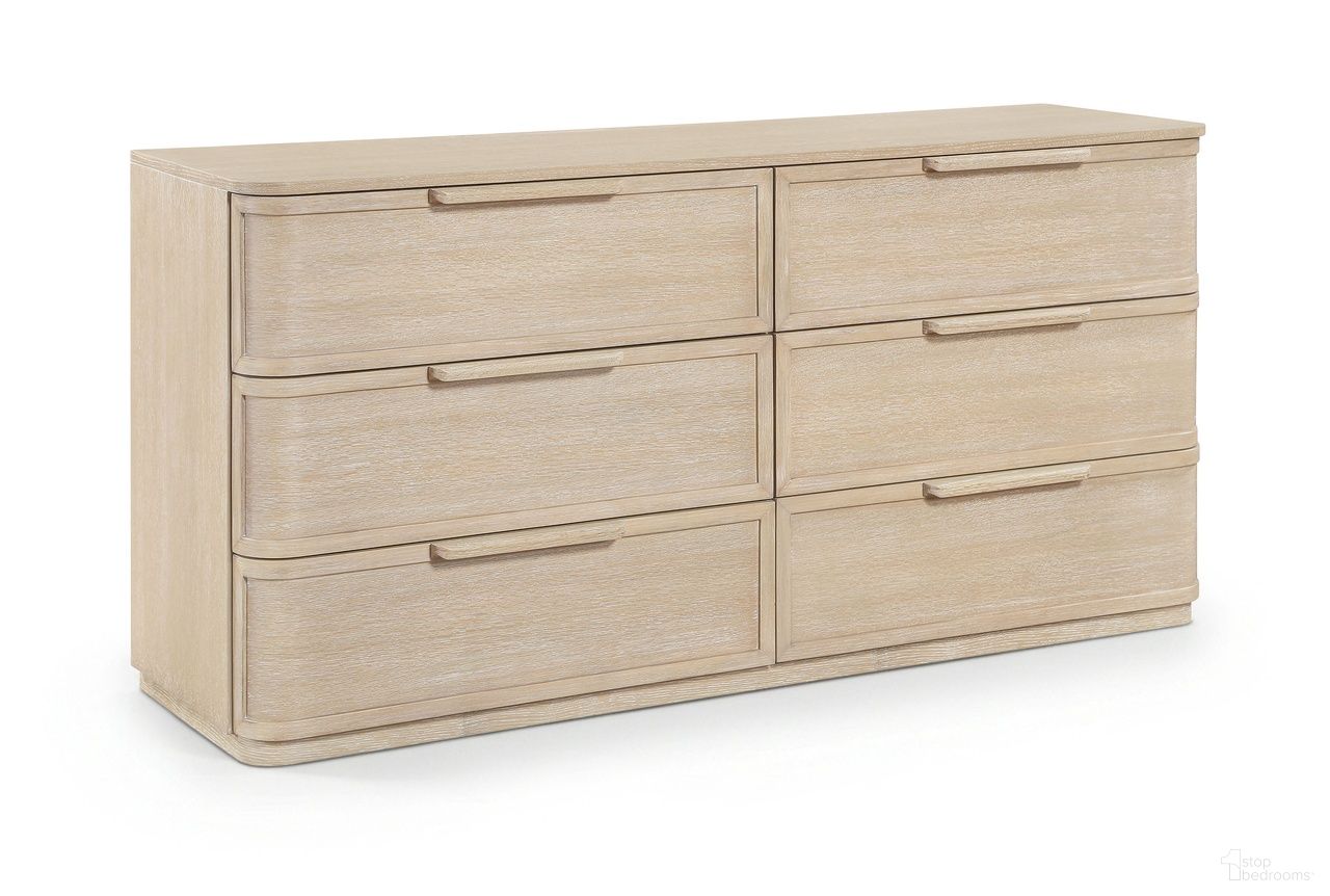 Tiberio Oak Veneer and Solid Wood Dresser In Natural
