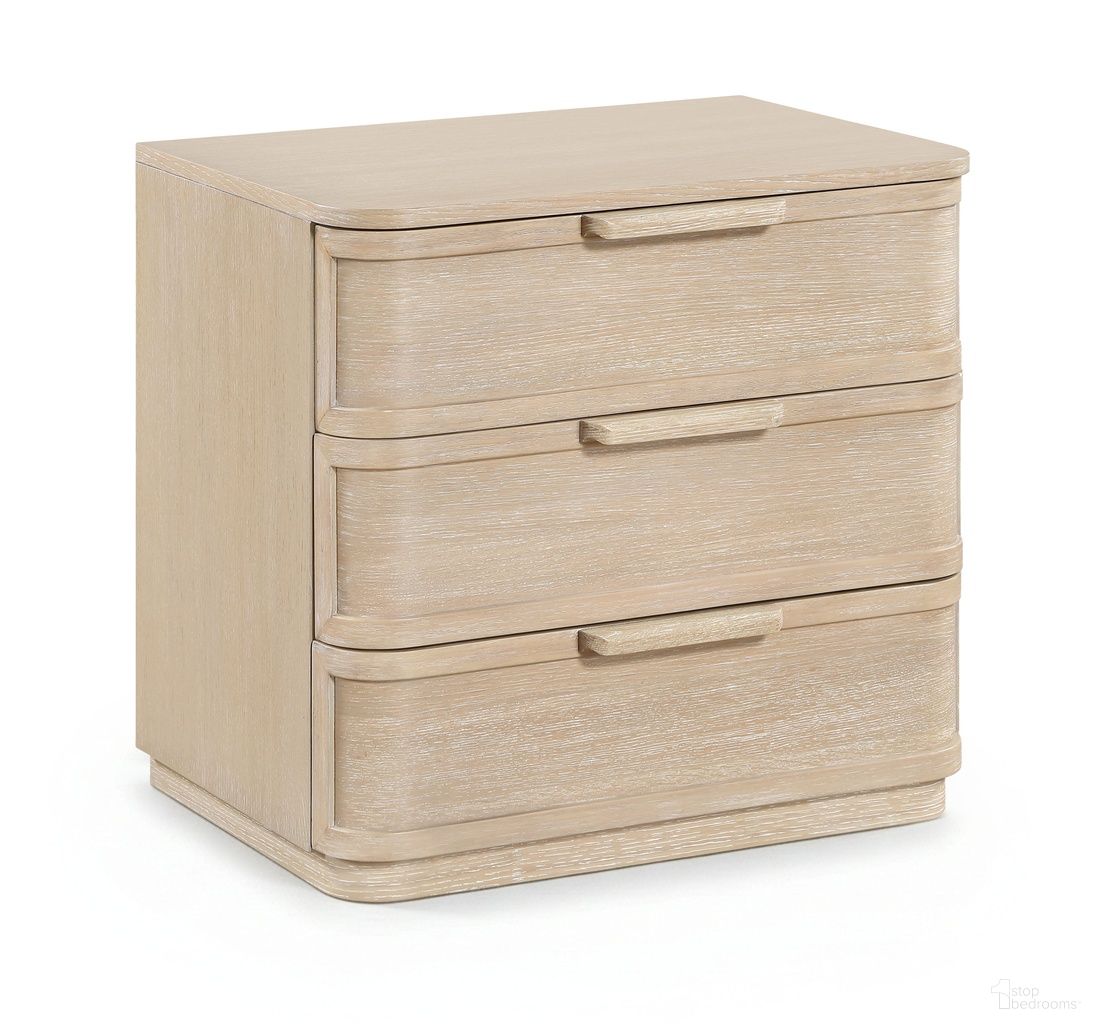 Tiberio Oak Veneer and Solid Wood Nightstand In Natural