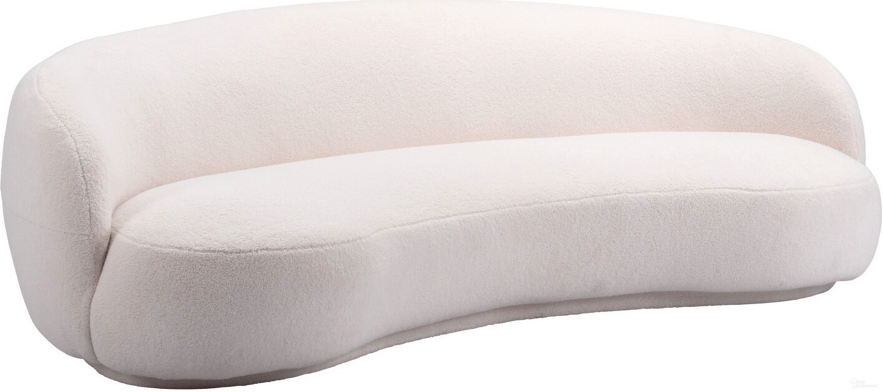 The appearance of Tibet Sofa In Cream designed by Zuo Modern in the modern / contemporary interior design. This cream piece of furniture  was selected by 1StopBedrooms from Tibet Collection to add a touch of cosiness and style into your home. Sku: 109343. Material: Polyester.