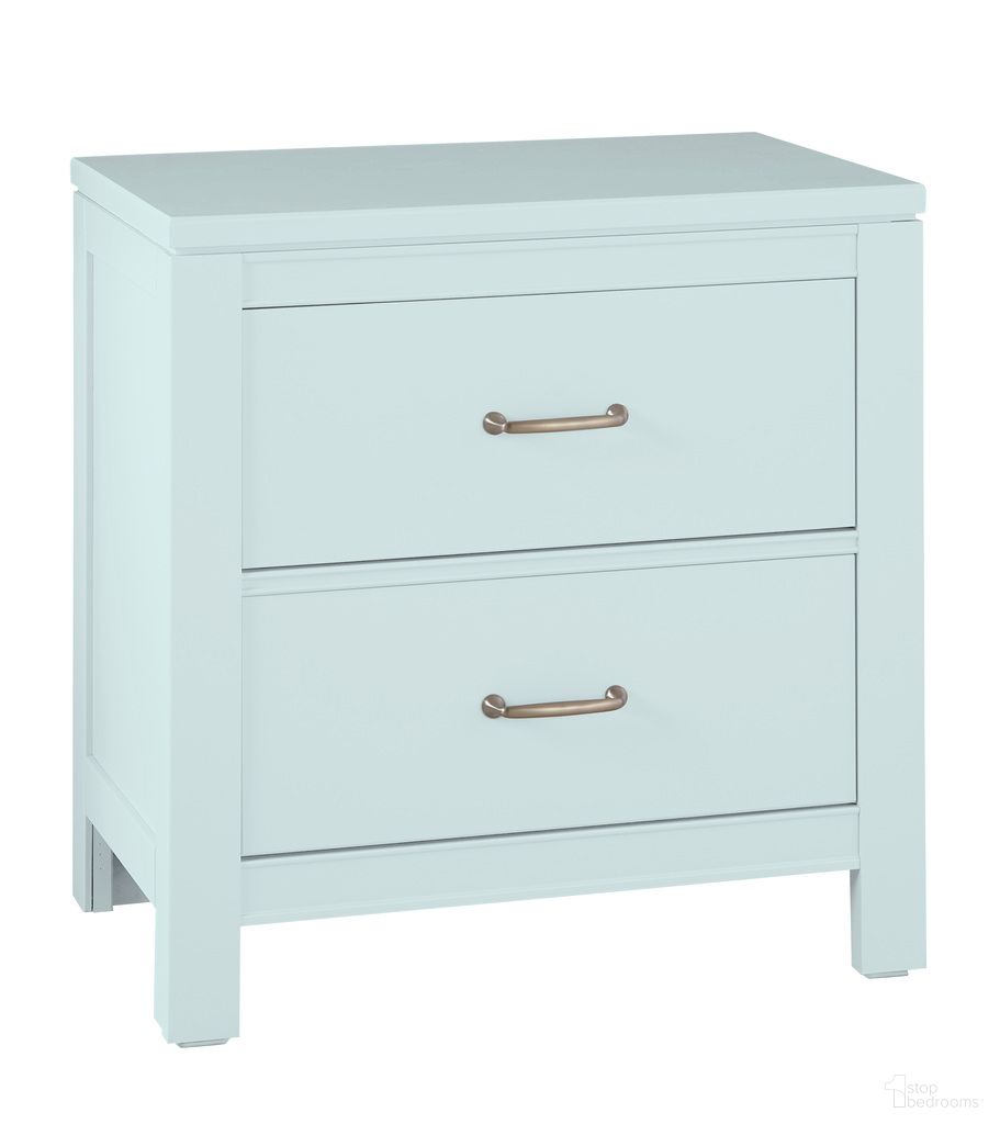 The appearance of Tide and Timber 2 Drawer Nightstand In Blue designed by Vaughan Bassett in the traditional interior design. This blue piece of furniture was selected by 1StopBedrooms from Tide and Timber Collection to add a touch of cosiness and style into your home. Sku: 835-227. Material: Solid Wood.
