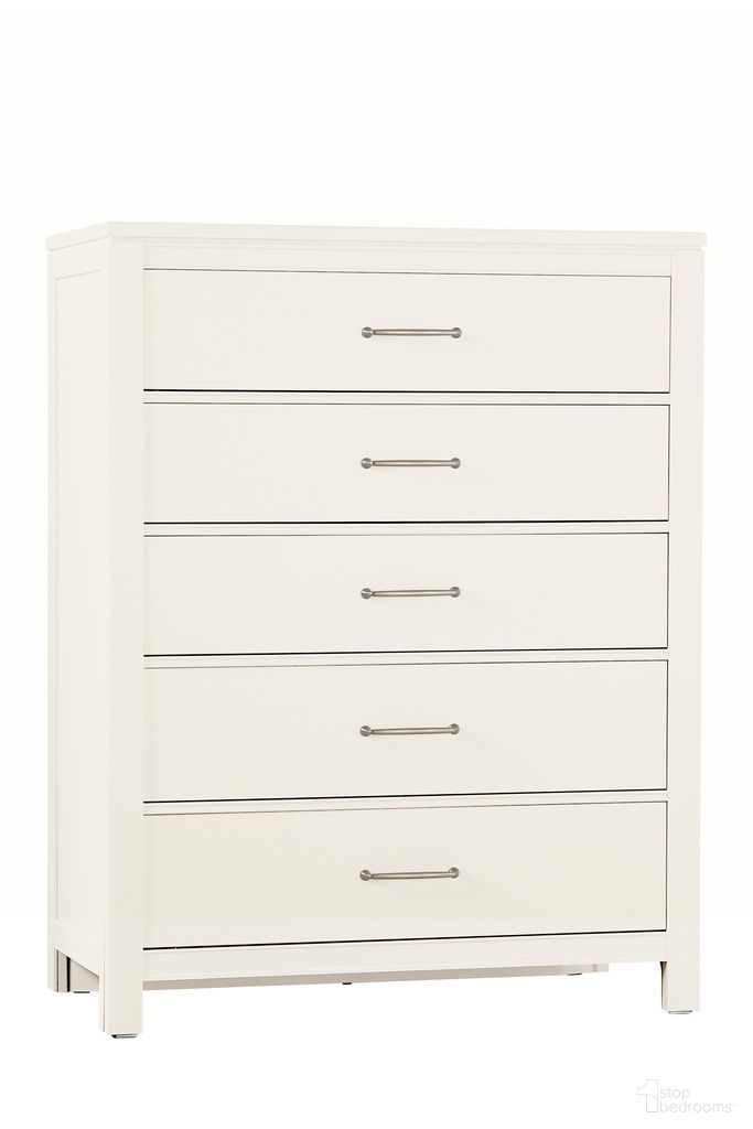 The appearance of Tide and Timber 5 Drawer Chest In Cream designed by Vaughan Bassett in the traditional interior design. This cream piece of furniture was selected by 1StopBedrooms from Tide and Timber Collection to add a touch of cosiness and style into your home. Sku: 834-115. Material: Solid Wood.
