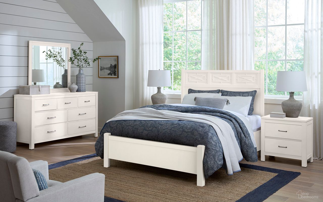 The appearance of Tide and Timber Fretwork Bedroom Set In Cream designed by Vaughan Bassett in the traditional interior design. This cream piece of furniture  was selected by 1StopBedrooms from Tide and Timber Collection to add a touch of cosiness and style into your home. Sku: 834-557;834-755;834-922;834-227. Bed Size: California King. Material: Solid Wood.