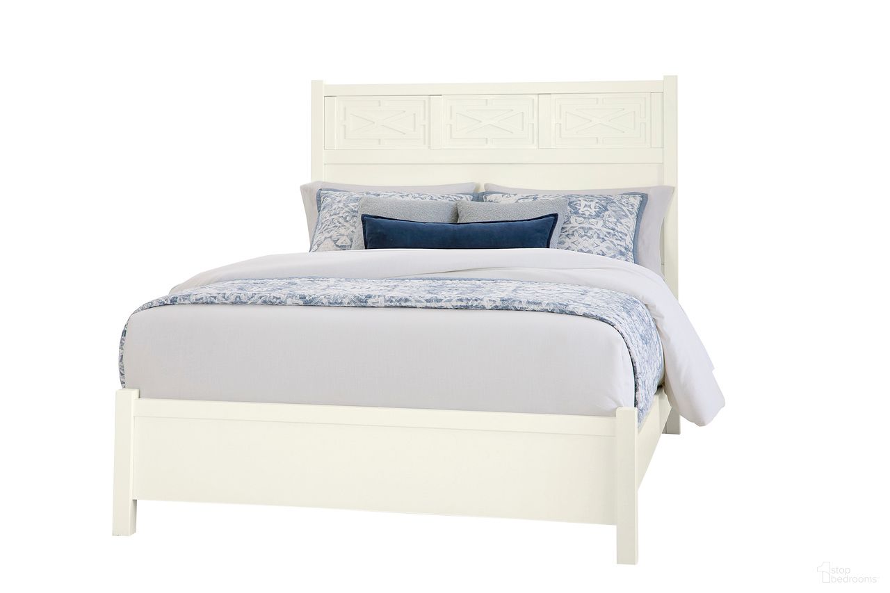 Tide and Timber King Fretwork Bed In Cream