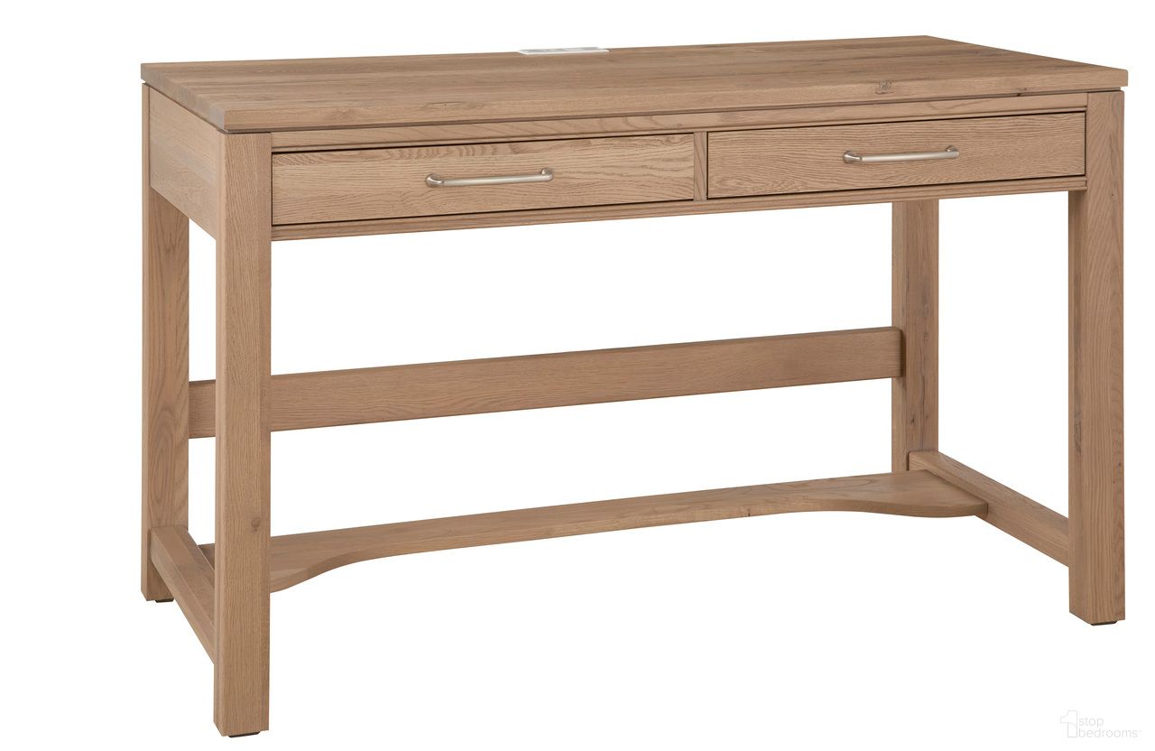 The appearance of Tide and Timber Laptop Desk In Natural designed by Vaughan Bassett in the traditional interior design. This natural piece of furniture was selected by 1StopBedrooms from Tide and Timber Collection to add a touch of cosiness and style into your home. Sku: 830-778. Material: Oak Veneer.