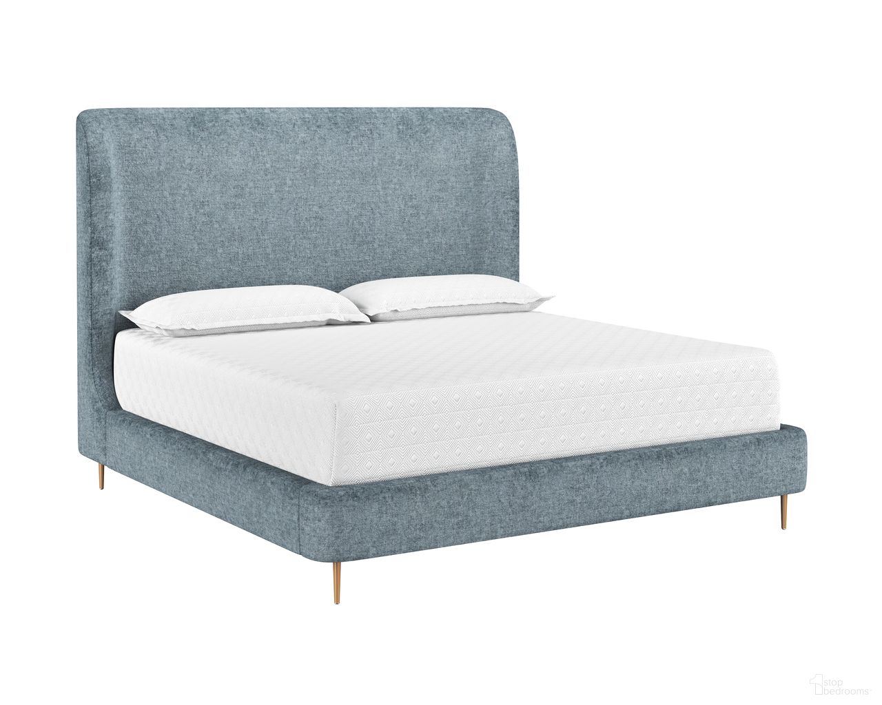 Tierra King Platform Bed In Bergen French Blue