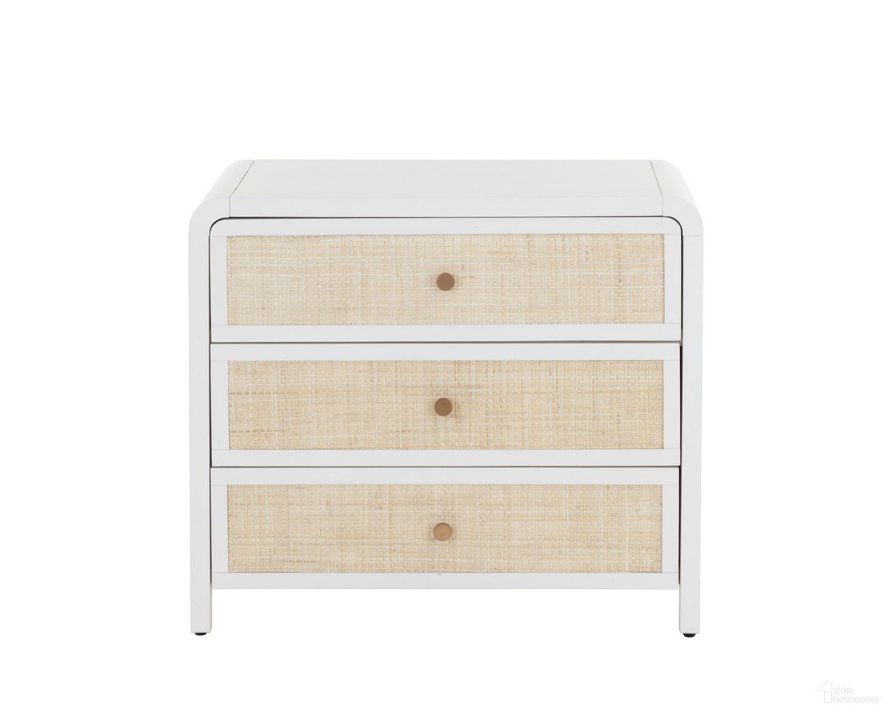Tierra Nightstand In Natural and Antique White