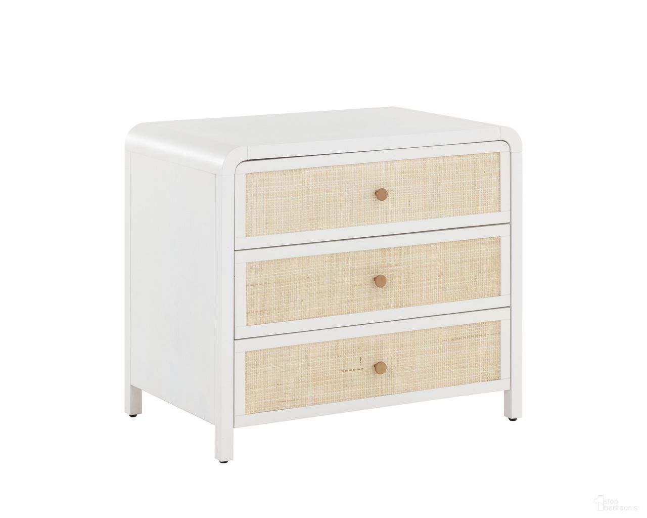 Tierra Nightstand In Natural and Antique White