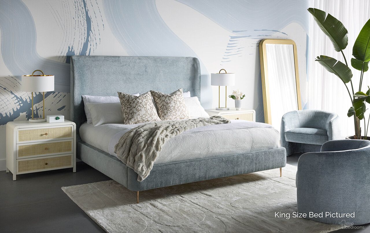 Tierra Platform Bedroom Set In Bergen French Blue