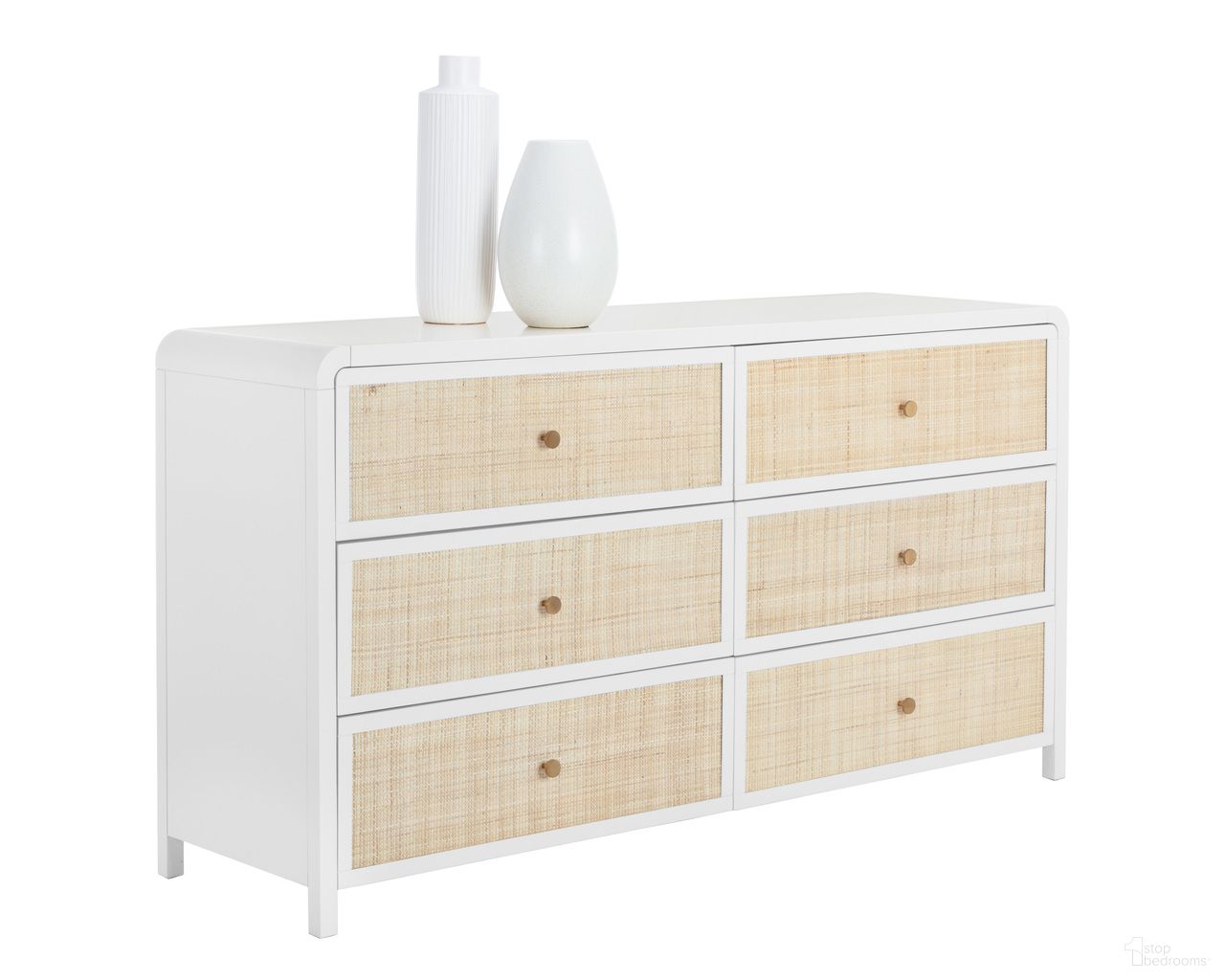 Tierra Small Dresser In Natural and Antique White