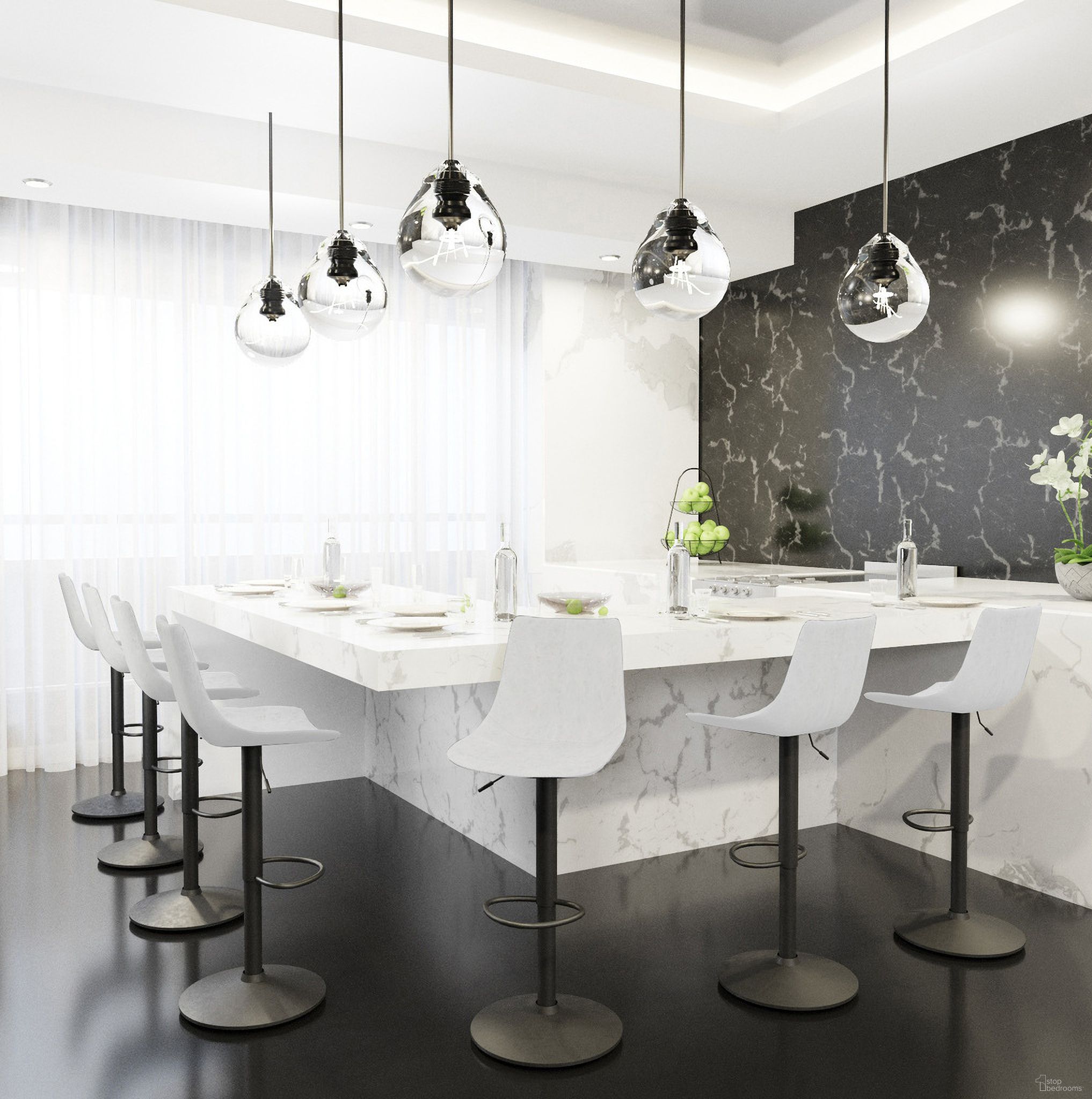 The appearance of Tilbury Adjustable Barstool In Light Grey designed by LeisureMod in the modern / contemporary interior design. This light grey piece of furniture was selected by 1StopBedrooms from Tilbury Collection to add a touch of cosiness and style into your home. Sku: TS29LGR. Material: Faux Leather.