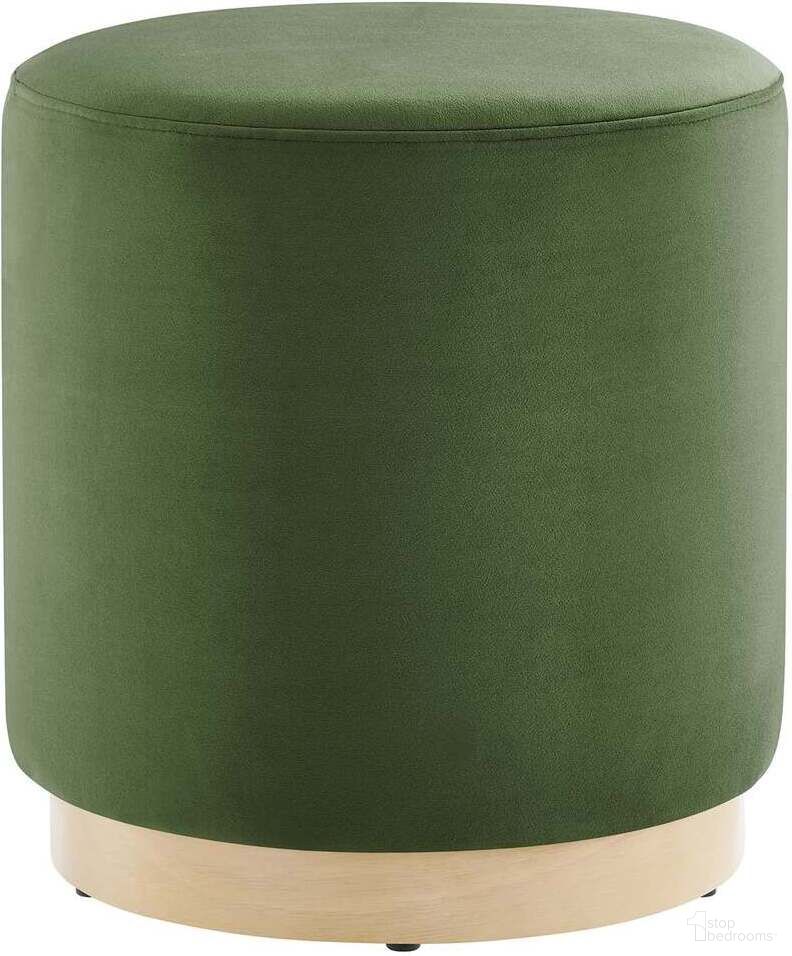 The appearance of Tilden 16 Inch Performance Velvet Upholstered Round Ottoman In Moss Green designed by Modway in the modern / contemporary interior design. This moss green piece of furniture was selected by 1StopBedrooms from Tilden Collection to add a touch of cosiness and style into your home. Sku: EEI-6652-MOG-NAT. Material: MDF.