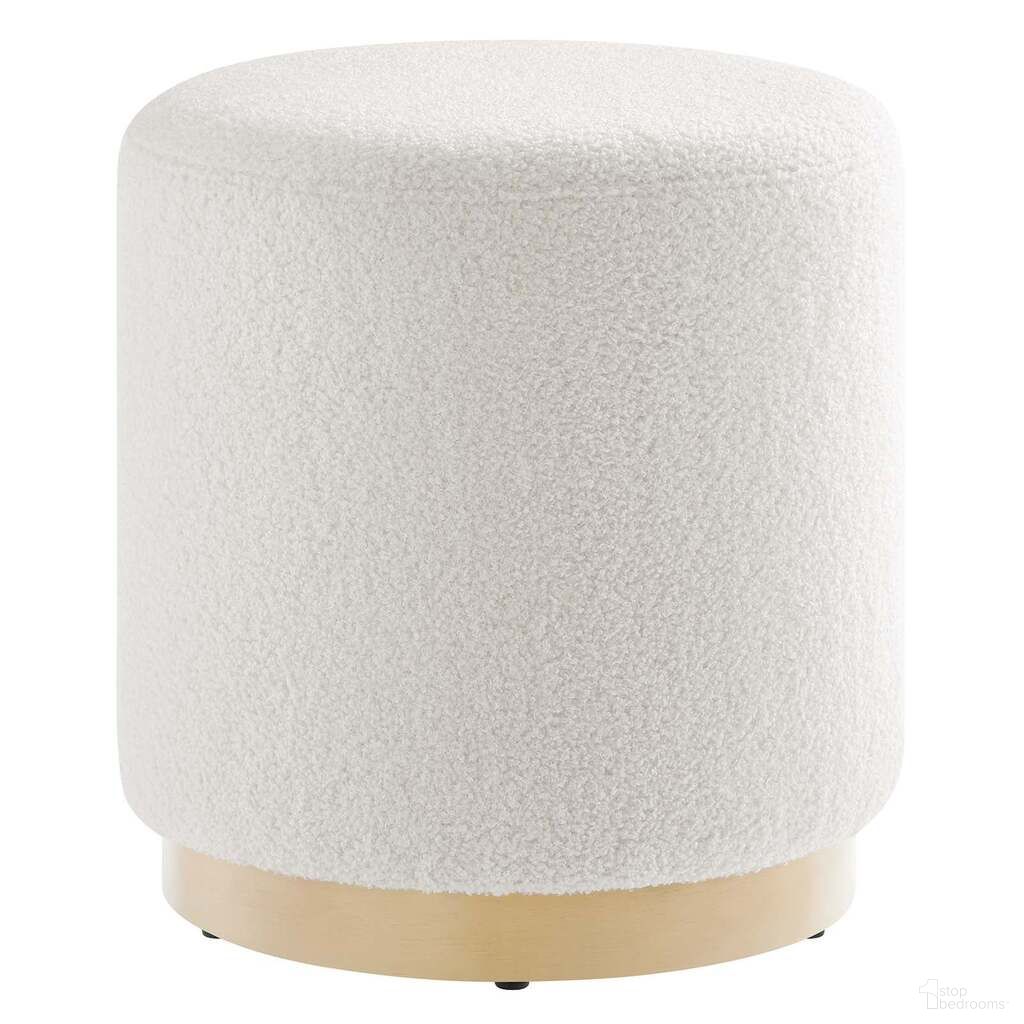 The appearance of Tilden 16 Inch Sherpa Upholstered Round Ottoman In Ivory and Natural designed by Modway in the modern / contemporary interior design. This ivory and natural piece of furniture  was selected by 1StopBedrooms from Tilden Collection to add a touch of cosiness and style into your home. Sku: EEI-6653-IVO-NAT. Material: Plywood.