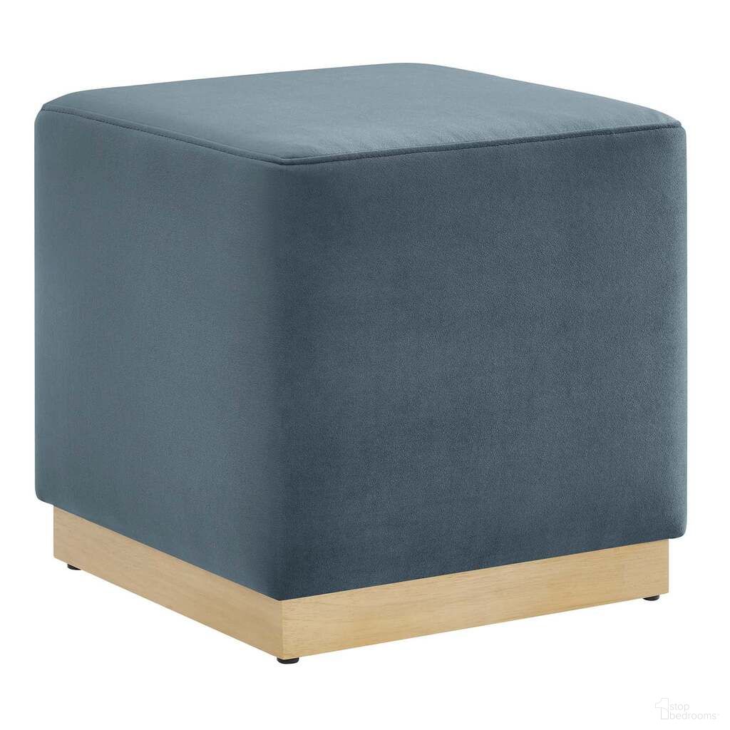 The appearance of Tilden 17 Inch Performance Velvet Upholstered Square Ottoman In Blue and Natural designed by Modway in the modern / contemporary interior design. This blue and natural piece of furniture  was selected by 1StopBedrooms from Tilden Collection to add a touch of cosiness and style into your home. Sku: EEI-6640-CAB-NAT. Material: MDF.