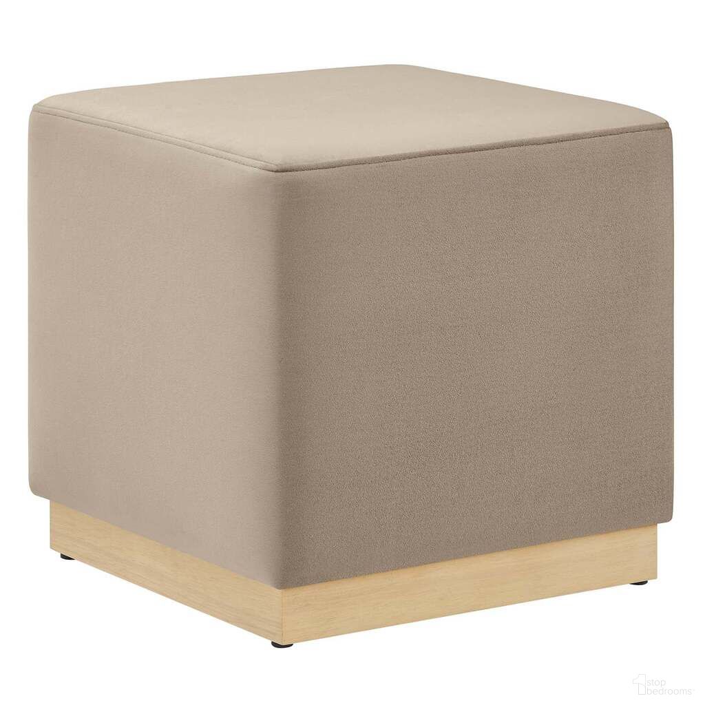 The appearance of Tilden 17 Inch Performance Velvet Upholstered Square Ottoman In Taupe and Natural designed by Modway in the modern / contemporary interior design. This taupe/natural piece of furniture was selected by 1StopBedrooms from Tilden Collection to add a touch of cosiness and style into your home. Sku: EEI-6640-TAU-NAT. Material: MDF.