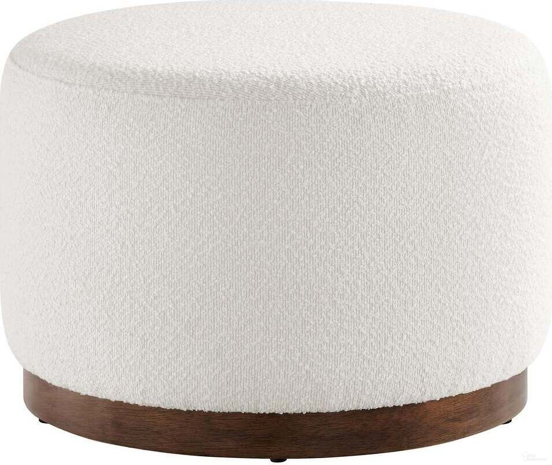 The appearance of Tilden 23 Inch Boucle Upholstered Large Round Ottoman In White designed by Modway in the modern / contemporary interior design. This white piece of furniture was selected by 1StopBedrooms from Tilden Collection to add a touch of cosiness and style into your home. Sku: EEI-6683-CLO-WAL. Material: Boucle.