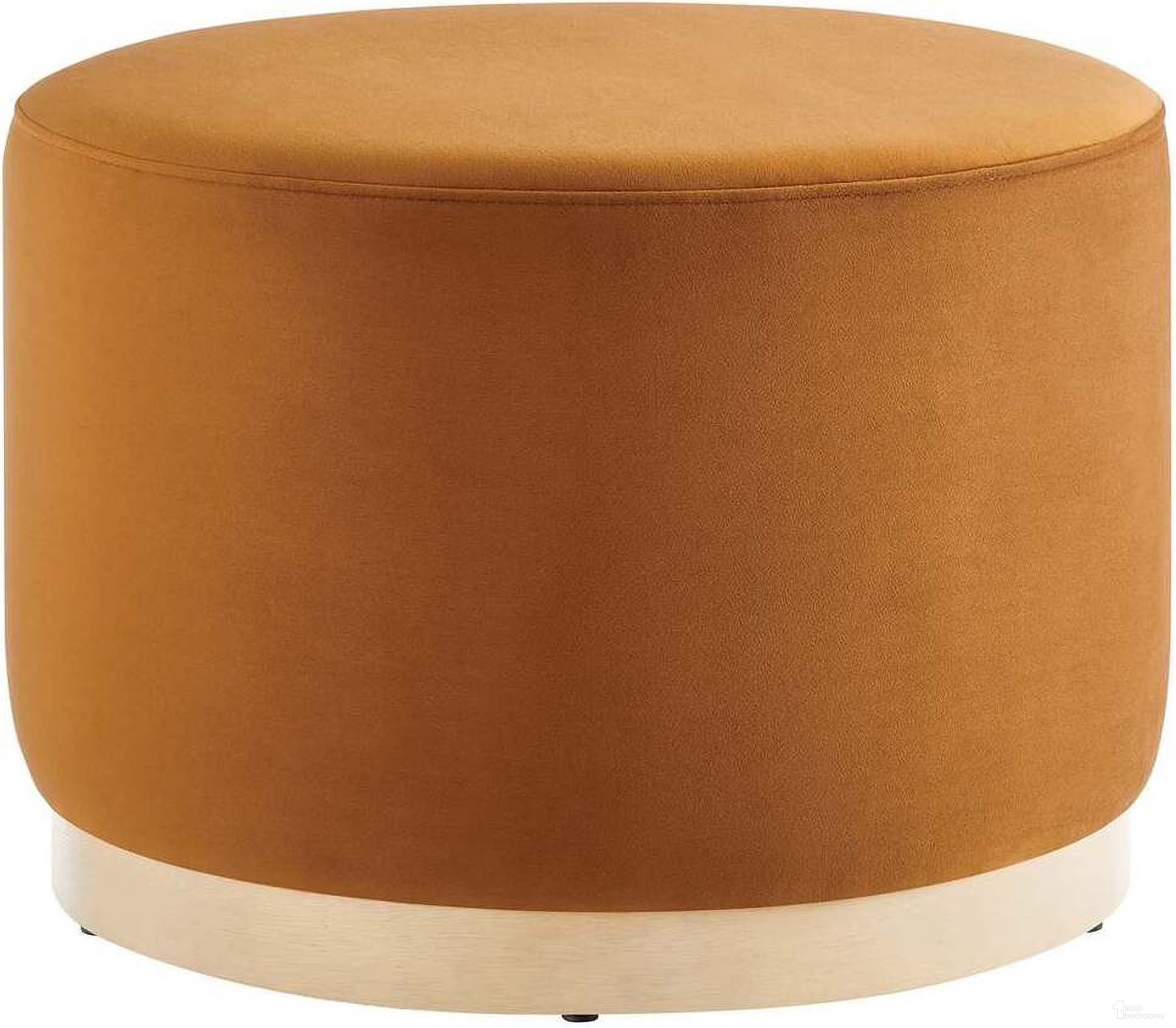 The appearance of Tilden 23 Inch Performance Velvet Upholstered Large Round Ottoman In Rust and Natural designed by Modway in the modern / contemporary interior design. This rust and natural piece of furniture was selected by 1StopBedrooms from Tilden Collection to add a touch of cosiness and style into your home. Sku: EEI-6646-RUS-NAT. Material: Plywood.
