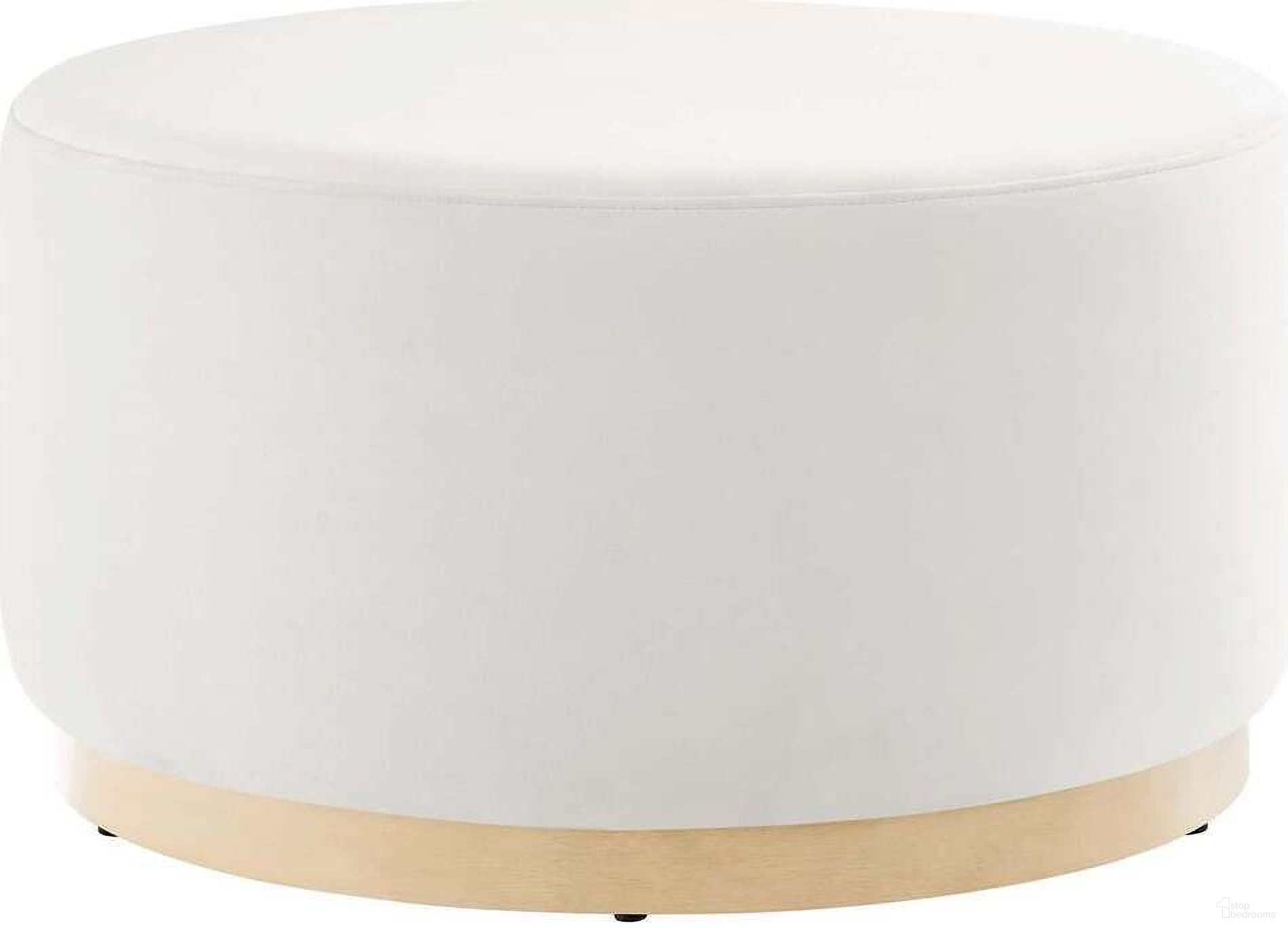The appearance of Tilden 29 Inch Performance Velvet Upholstered Large Round Ottoman In Alabaster and Natural designed by Modway in the modern / contemporary interior design. This alabaster piece of furniture was selected by 1StopBedrooms from Tilden Collection to add a touch of cosiness and style into your home. Sku: EEI-6648-ALA-NAT. Material: Plywood.