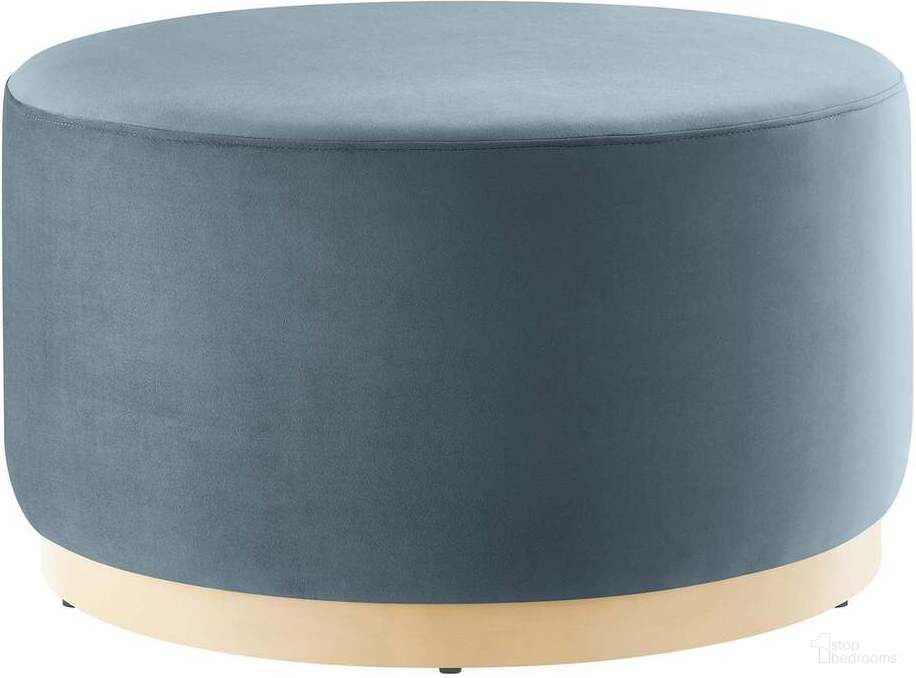 The appearance of Tilden 29 Inch Performance Velvet Upholstered Large Round Ottoman In Blue and Natural designed by Modway in the modern / contemporary interior design. This blue and natural piece of furniture was selected by 1StopBedrooms from Tilden Collection to add a touch of cosiness and style into your home. Sku: EEI-6648-CAB-NAT. Material: Plywood.