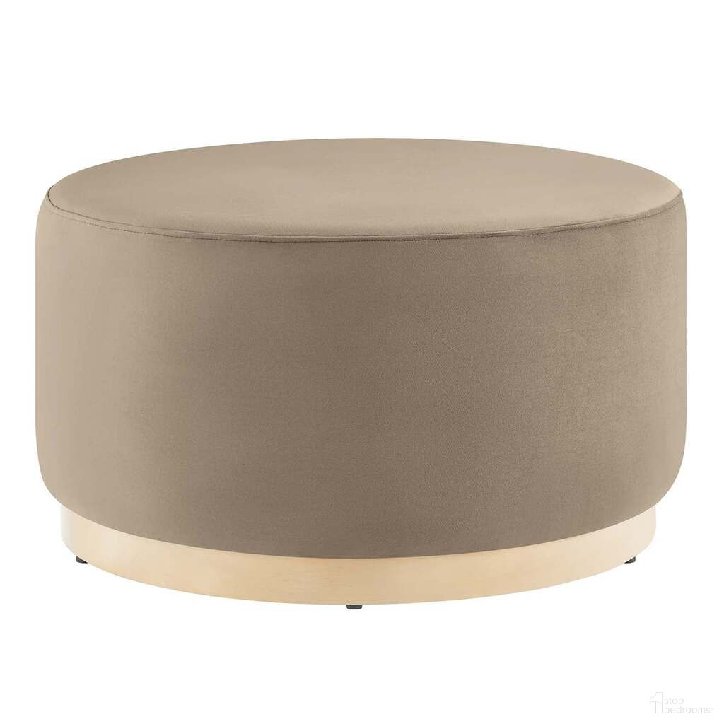 The appearance of Tilden 29 Inch Performance Velvet Upholstered Large Round Ottoman In Taupe and Natural designed by Modway in the modern / contemporary interior design. This taupe/natural piece of furniture was selected by 1StopBedrooms from Tilden Collection to add a touch of cosiness and style into your home. Sku: EEI-6648-TAU-NAT. Material: Plywood.