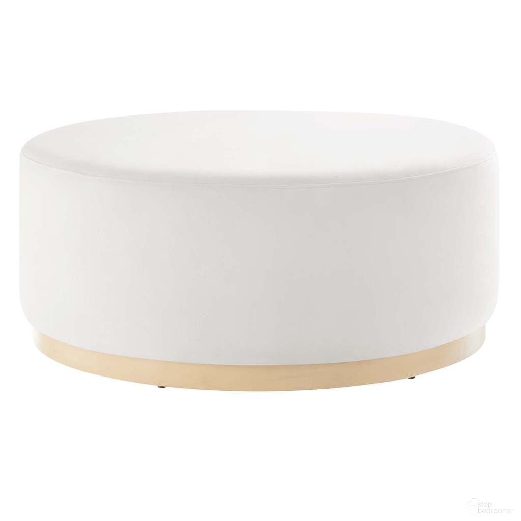 The appearance of Tilden 38 Inch Performance Velvet Upholstered Large Round Ottoman In Alabaster and Natural designed by Modway in the modern / contemporary interior design. This alabaster piece of furniture was selected by 1StopBedrooms from Tilden Collection to add a touch of cosiness and style into your home. Sku: EEI-6650-ALA-NAT. Material: Plywood.