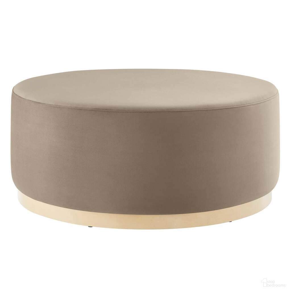 The appearance of Tilden 38 Inch Performance Velvet Upholstered Large Round Ottoman In Taupe and Natural designed by Modway in the modern / contemporary interior design. This taupe/natural piece of furniture was selected by 1StopBedrooms from Tilden Collection to add a touch of cosiness and style into your home. Sku: EEI-6650-TAU-NAT. Material: Plywood.