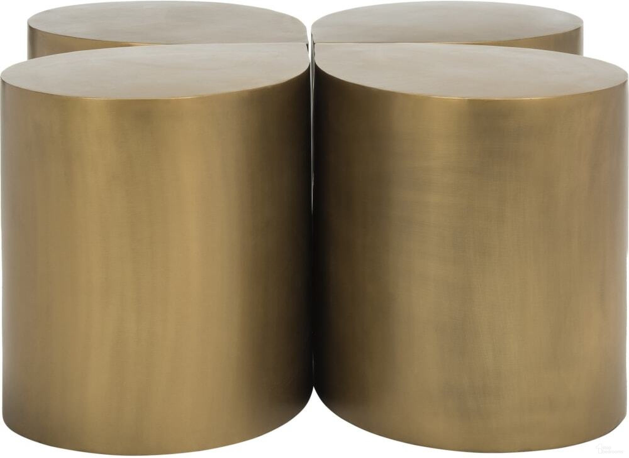 The appearance of Tilly Antique Brass Coffee Table designed by Safavieh in the modern / contemporary interior design. This antique brass piece of furniture was selected by 1StopBedrooms from Tilly Collection to add a touch of cosiness and style into your home. Sku: FOX3214A. Material: Iron.