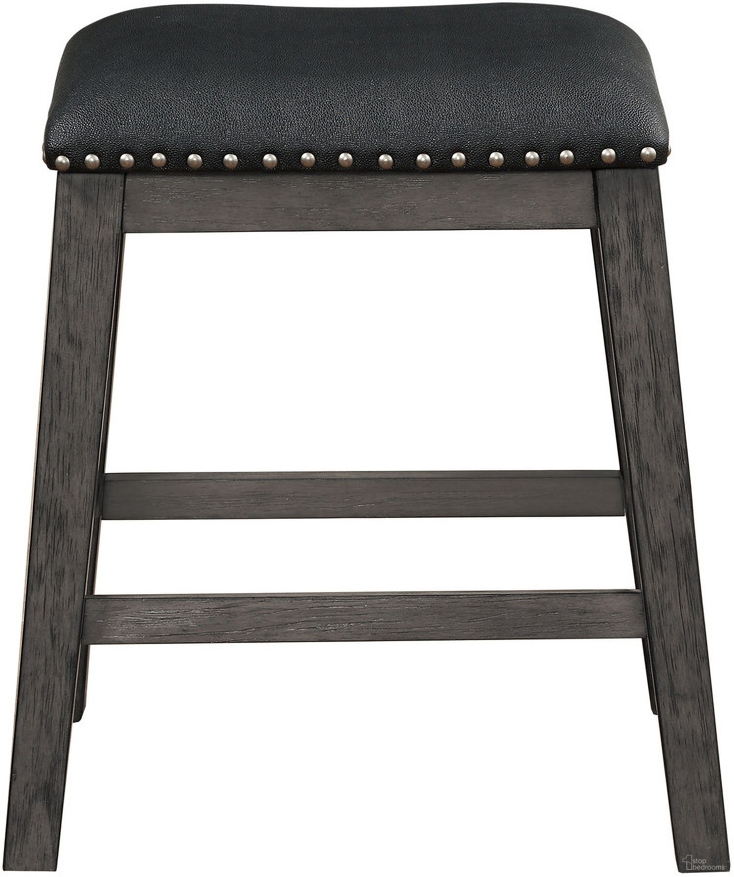 Timbre Gray Counter Height Stool Set of 2 In Black
