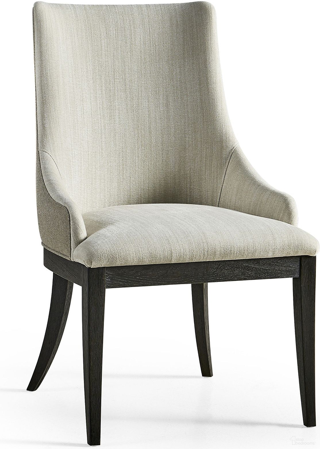 Timeless Aurora Upholstered Side Chair In Ebonized Black