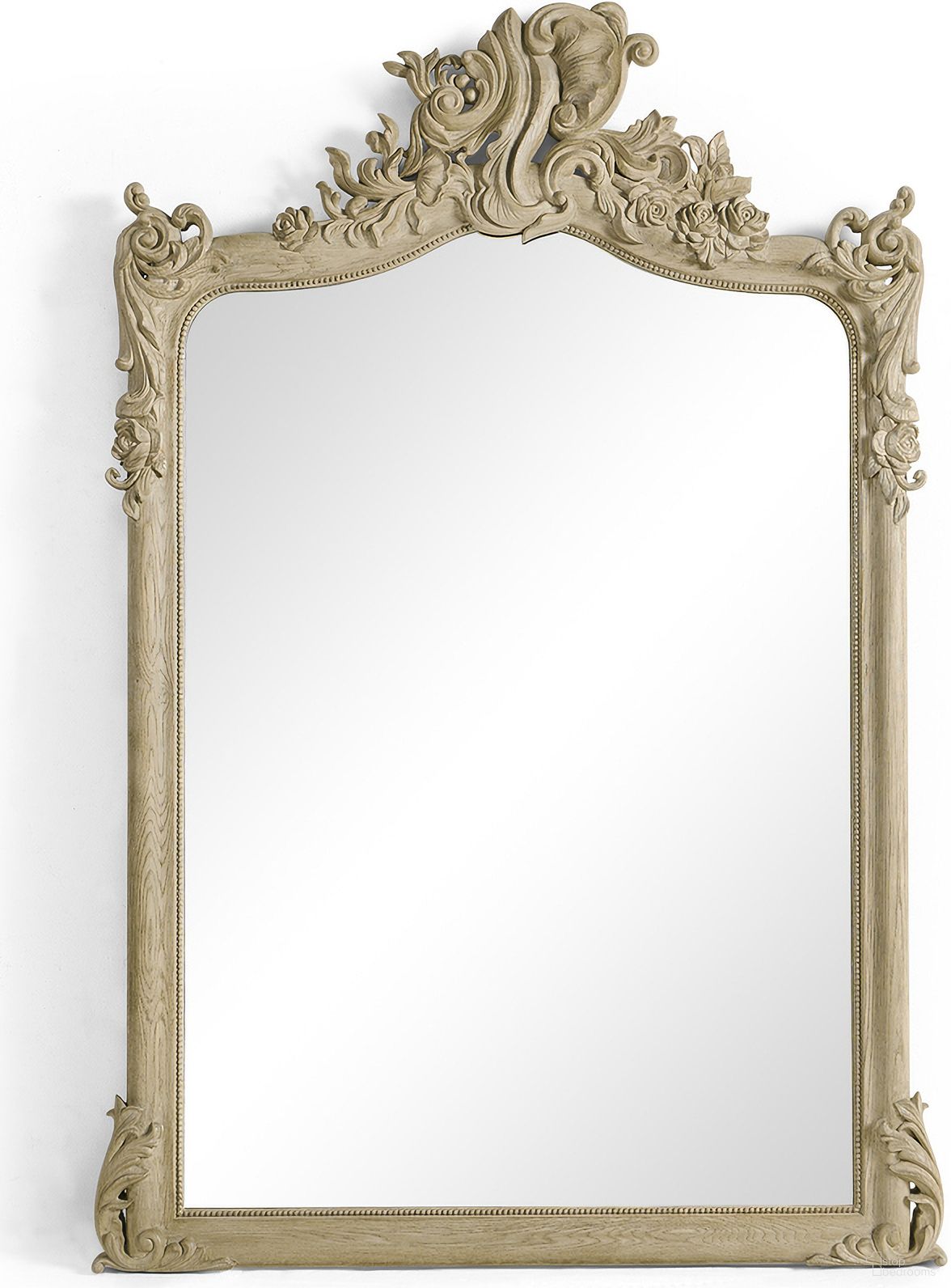 The appearance of Timeless Eden Carved Wall Mirror In Bleached Chestnut designed by Jonathan Charles in the traditional interior design. This chestnut piece of furniture  was selected by 1StopBedrooms from Timeless Collection to add a touch of cosiness and style into your home. Sku: 003-1-300-BLC. Material: Wood.
