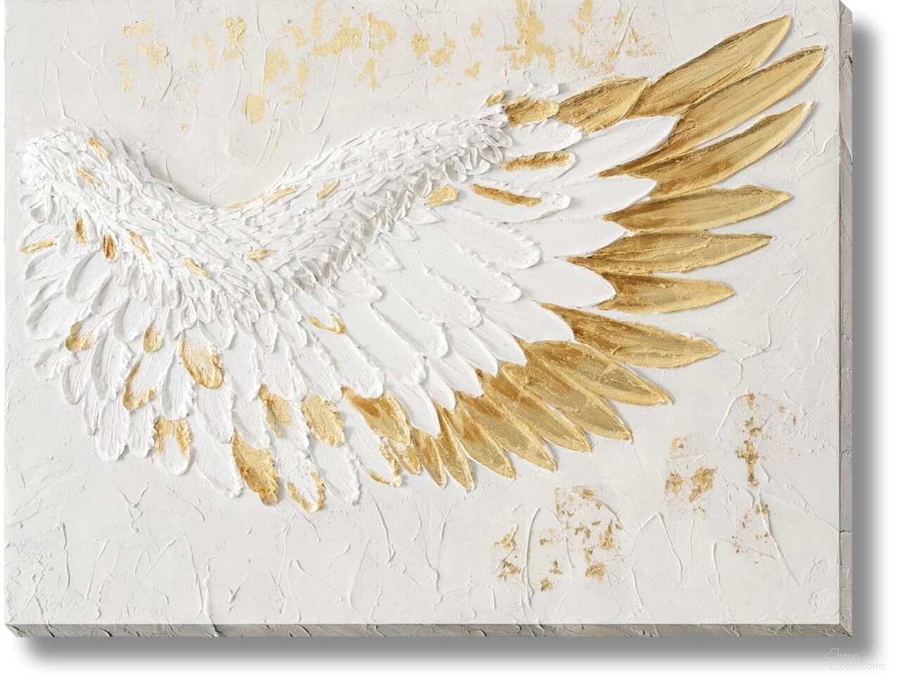 Timeless GiIded Ascension Textured Wing Canvas Wall Art In Multi