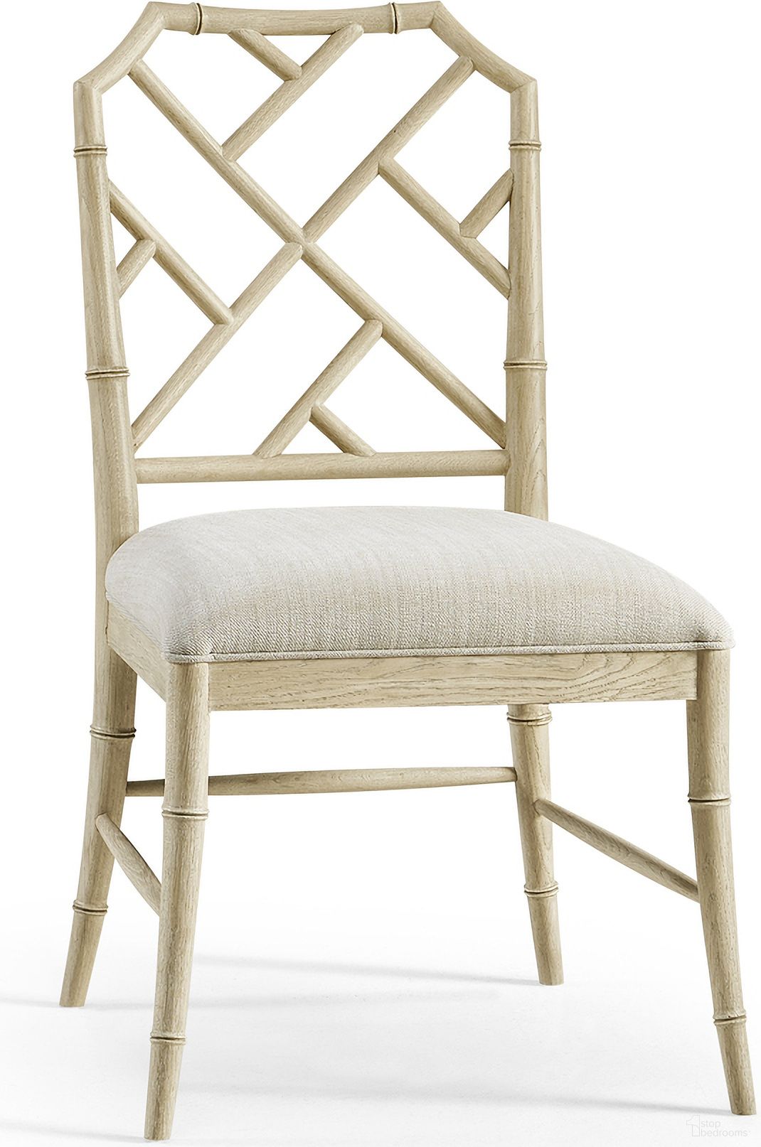 The appearance of Timeless Saros Chippendale Bamboo Side Chair In Stripped Oak designed by Jonathan Charles in the traditional interior design. This oak piece of furniture was selected by 1StopBedrooms from Timeless Collection to add a touch of cosiness and style into your home. Sku: 003-2-121-STO. Material: Fabric. Chair Type: Side Chair.